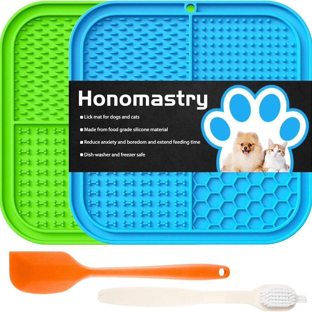 Premium Silicone Lick Mat for Dogs Anxiety Relief Slow Feeder Training Grooming